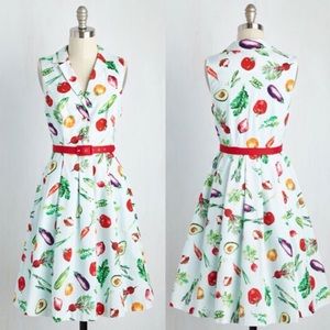 ModCloth It’s an Inspired Taste Dress - Vegetables